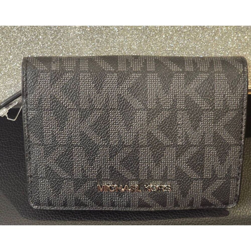 Michael Kors Jet Set Medium Fold-Over Logo Wallet - Picture 6 of 13